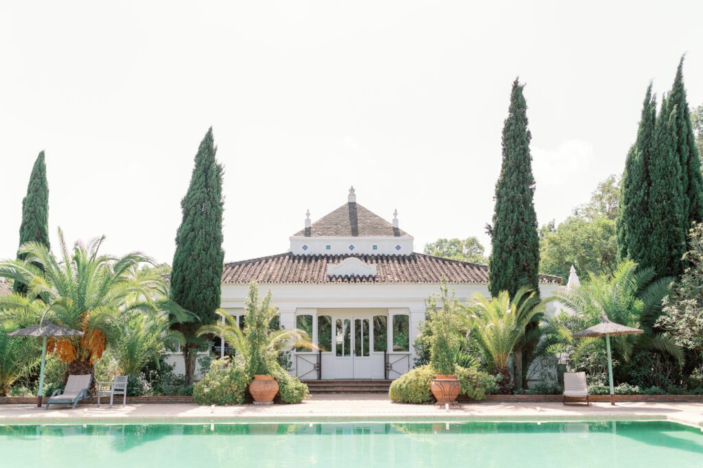 Finca Monasterio wedding venue in Marbella beautiful pool area
