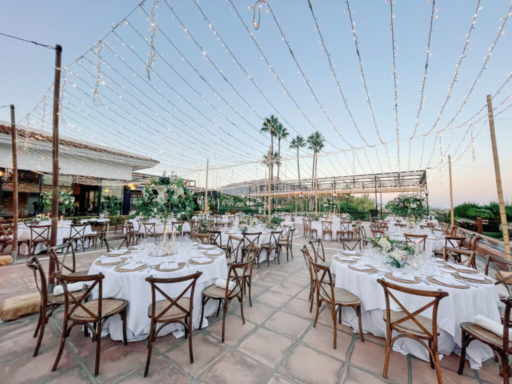 The Westin La Quinta Golf Resort & Spa outdoor reception tables and decorations